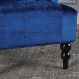 Christopher Knight Home® - Noble House - Toddman High-Back Navy Blue Velvet Club Chair