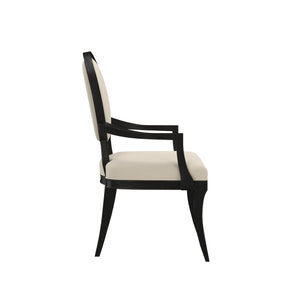 Atrium Oval Arm Chair - Luxurious Upholstered Seating for Dining and Living Spaces, Timeless Elegance