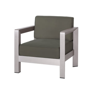 English Elm Christopher Knight Home® - AVIARA Aluminum Club Chair with Deep Seating and Low-Profile Design, Durable 400 lb Capacity, Compact Natural 64077.00