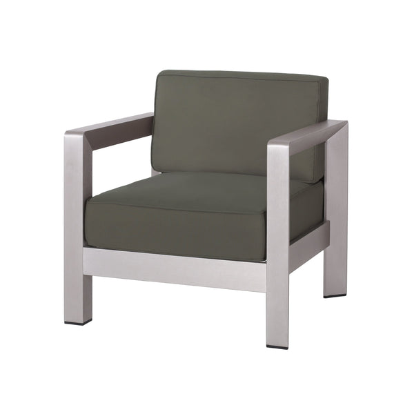 English Elm Christopher Knight Home® - AVIARA Aluminum Club Chair with Deep Seating and Low-Profile Design, Durable 400 lb Capacity, Compact Natural 64077.00