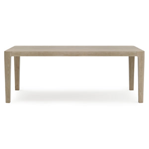 Bernhardt Bernhardt Edenton Teak Outdoor Dining Table, 79" Sea Oat Finish, Slatted Top, Tapered Legs, Weather-Resistant X09222