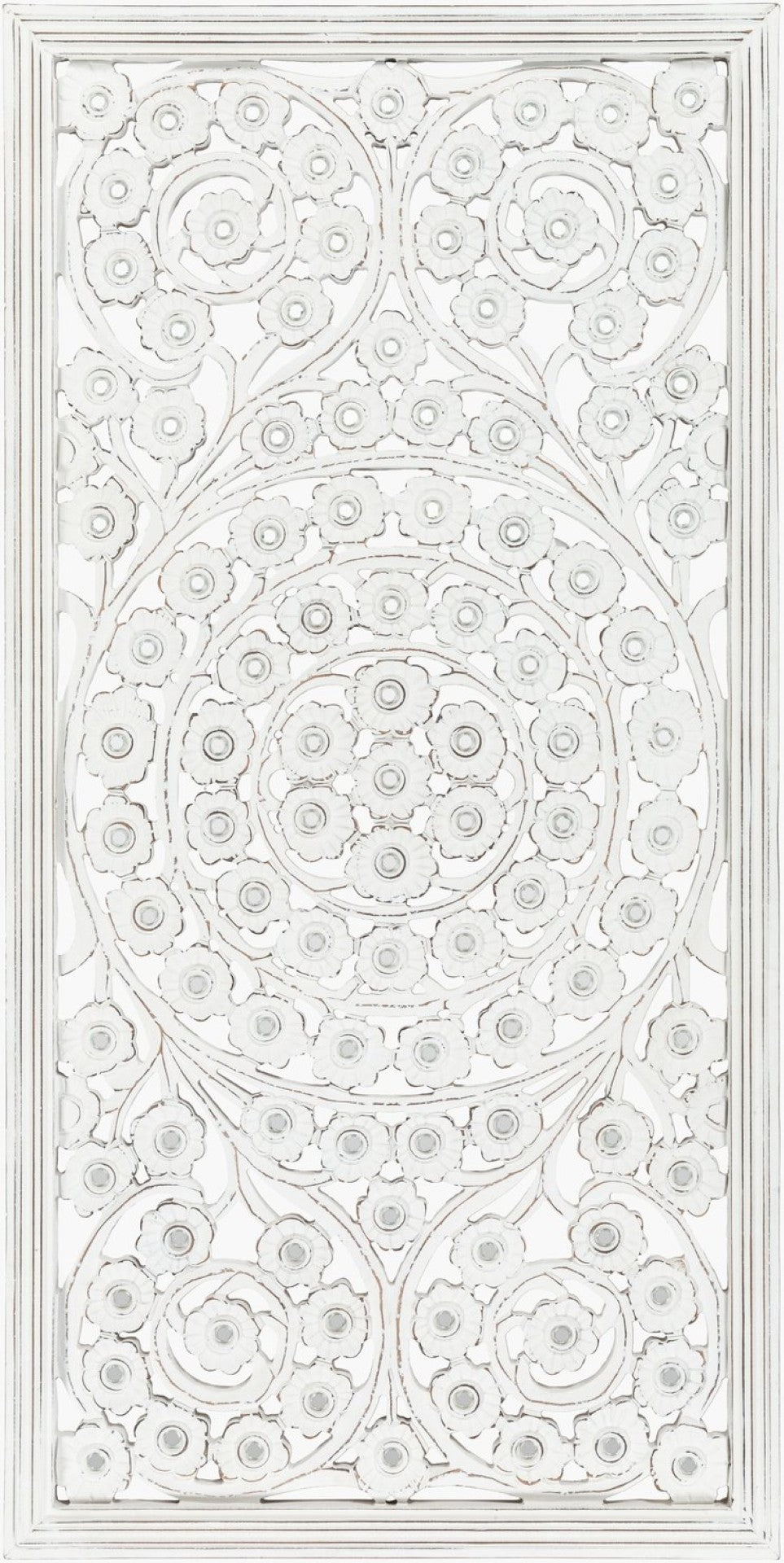 Livabliss Ajmer Geometric Relief Wall Art Indian Inspired Dimensional Accent for Living Spaces AJM001-4824