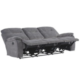 Parker House Cooper - Shadow Grey Manual Glider Reclining Sofa And Two Recliners Grey 100% Polyester (S) Mcoo-311-sgr