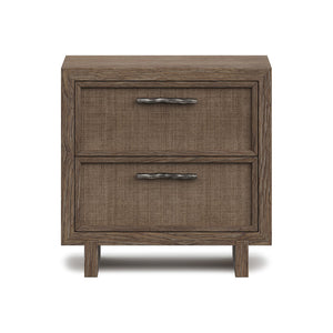 Bernhardt Bernhardt Rustic Modern Casa Paros Nightstand With Woven Drawer Fronts, Soft-Close Drawers & Usb Charging 317219