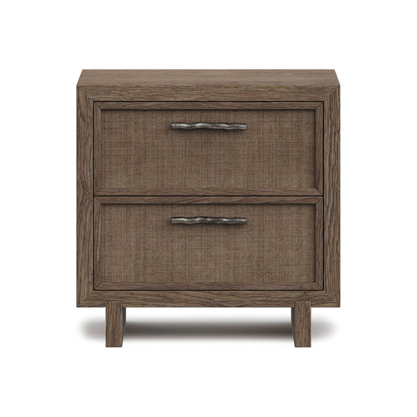 Bernhardt Bernhardt Rustic Modern Casa Paros Nightstand With Woven Drawer Fronts, Soft-Close Drawers & Usb Charging 317219