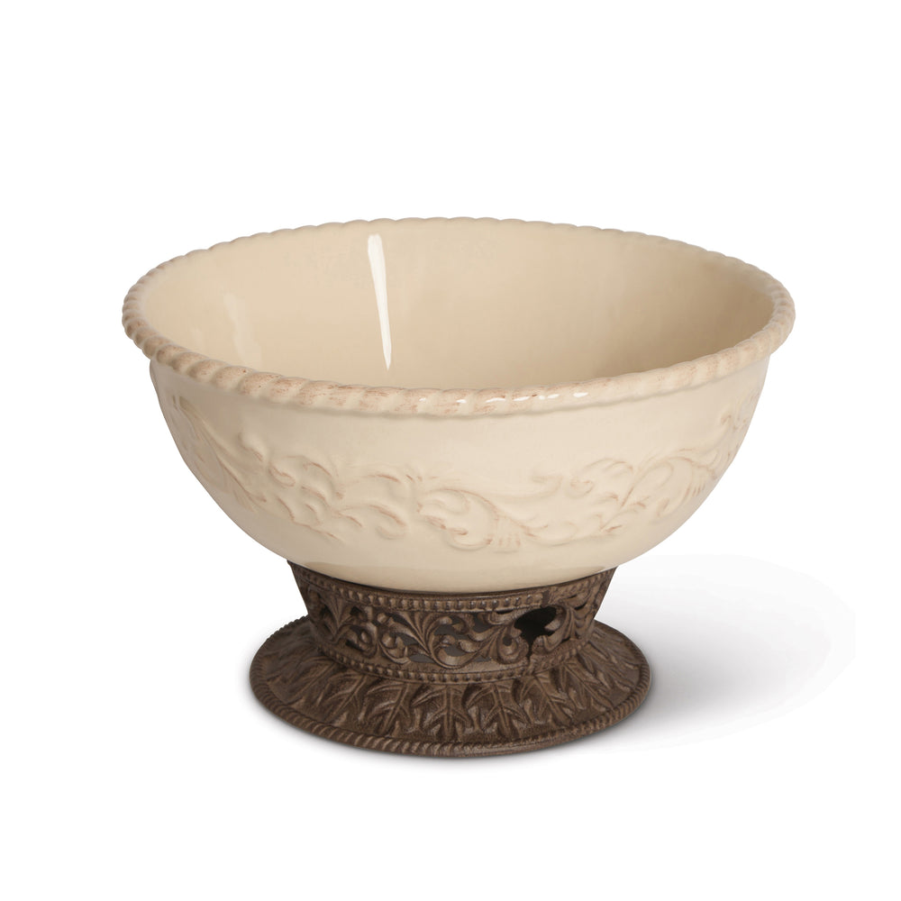Acanthus Stoneware Bowl on Base EAW31559 Park Hill