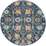 Nourison Passion PSN01 Machine Made Power-loomed No Border Indoor Only Bohemian Transitional Rug Navy, Navy 100% Polypropylene 99446809216