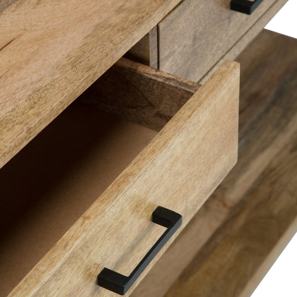 English Elm Riverside Console Sofa Table - Artisan-Crafted Natural Wood & Metal, Stylish Storage Solution B136P158212-GIGA