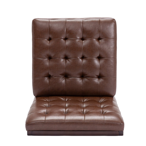 English Elm Accent Chair Waffle Tufted Upholstery Rubberwood Legs Contemporary Living Room Seat 70753.00