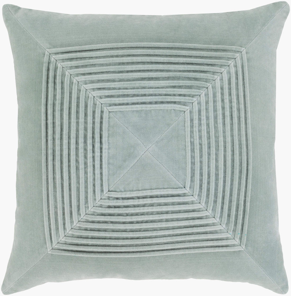 Surya Akira 18"X18" Cotton Accent Pillow - Modern Minimalist Design For Effortless Home Sophistication Pale Blue Cotton,Cotton Aka001-2020p