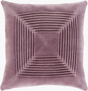 Surya Akira 18"X18" Cotton Accent Pillow - Modern Minimalist Design For Effortless Home Sophistication Mauve Cotton,Cotton Aka002-1818