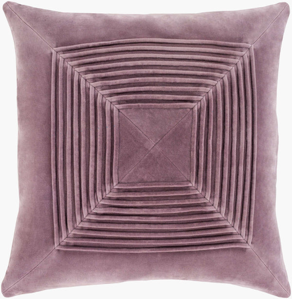 Surya Akira 18"X18" Cotton Accent Pillow - Modern Minimalist Design For Effortless Home Sophistication Mauve Cotton,Cotton Aka002-1818