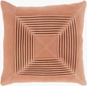 Surya Akira 18"X18" Cotton Accent Pillow - Modern Minimalist Design For Effortless Home Sophistication Dusty Coral Cotton,Cotton Aka005-1818d