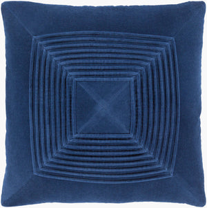 Surya Akira 18"X18" Cotton Accent Pillow - Modern Minimalist Design For Effortless Home Sophistication Navy Cotton,Cotton Aka008-2222