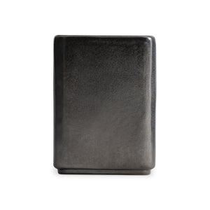 Bernhardt Bernhardt Juri Accent Table — Graphite Cast Aluminum, Sculptural Rounded Profile, Compact Plinth Base (14.75"H) 347427