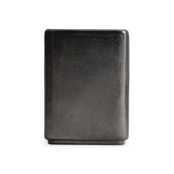 Bernhardt Bernhardt Juri Accent Table — Graphite Cast Aluminum, Sculptural Rounded Profile, Compact Plinth Base (14.75"H) 347427