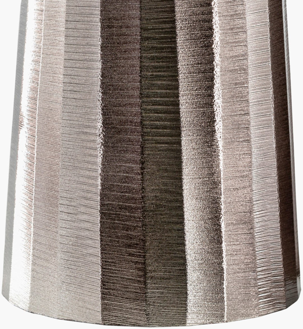 Surya Akbar Decorative Accent Candleholder - Elegant Handcrafted Aluminum Piece For Modern Homes, 22"H Metallic ,Silver Aluminum Akb001-set