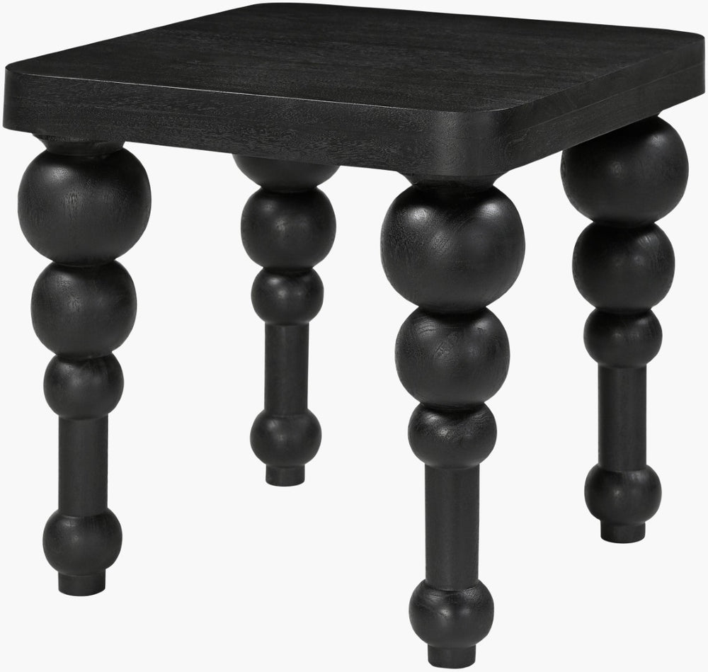 Surya Akado Cube End Table Handcrafted in India Traditional Accent for Living Room or Entryway AKDO001-222222