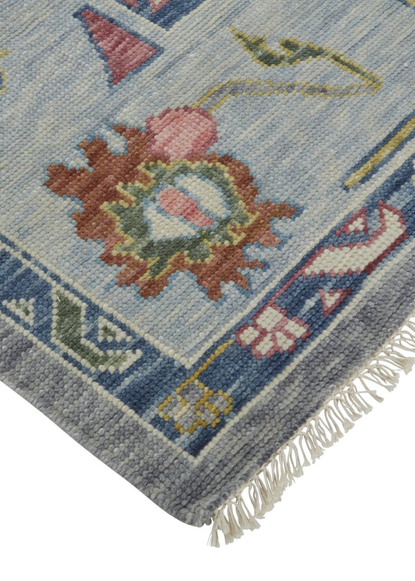 Feizy Rugs Karina Hand-knotted Wool Rug - Timeless Elegance And Modern Functionality For Sophisticated Decor Blue,Gray,Red Wool 9096792fgry000j00