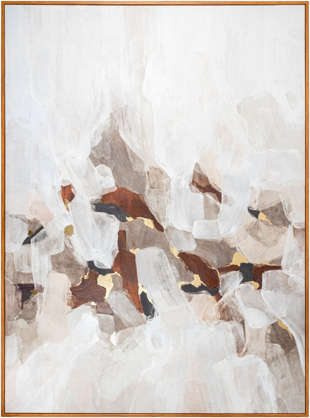 Surya Kalahari 60"H X 44"W Mid-century Modern Framed Art - Abstract Canvas Decor For Timeless Elegance Main, Rust,Frame, Canvas,Polystyrene Akh001-6044