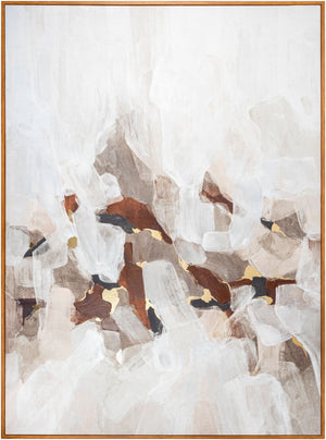 Surya Kalahari 60"H X 44"W Mid-century Modern Framed Art - Abstract Canvas Decor For Timeless Elegance Main, Rust,Frame, Canvas,Polystyrene Akh001-6044