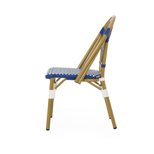 English Elm French Bistro Outdoor Chair Set of 2 Handwoven Pe Rattan Aluminum Cafe Patio Seating 69959.00
