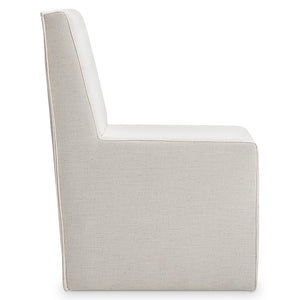 Bernhardt Bernhardt Brasea Sculpted Upholstered Dining Chair with Casters for Modern Interiors 394503