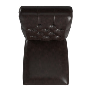 Homelegance By Top-Line Dafne Premium Tufted Rolled Back Parsons Chairs (Set of 2) Light Natural Rubberwood