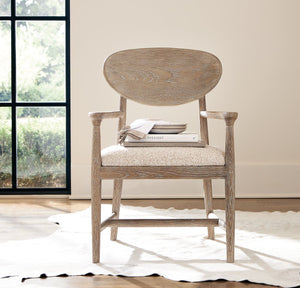 Bernhardt Bernhardt Aventura Arm Chair With Curved Back, Marcona Wood Frame, Upholstered Seat Comfort 318556