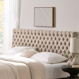 Christopher Knight Home® - Noble House - Jezebel Glam Fabric King/Cal King Headboard, Sand