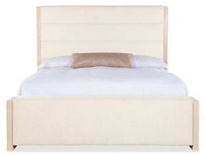 Hooker Furniture Westwood Queen Upholstered Storage Bed With Hidden Drawers, Channel Headboard, Polished Oak Finish 103.50 L x 81.00W x 68.00H 6133-90966-80