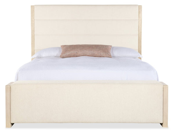 Hooker Furniture Westwood Queen Upholstered Storage Bed With Hidden Drawers, Channel Headboard, Polished Oak Finish 103.50 L x 81.00W x 68.00H 6133-90966-80