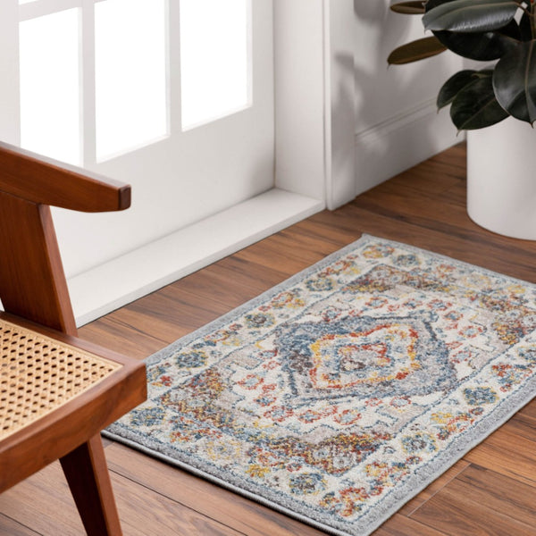 Livabliss Ankara Ottoman Inspired Polypropylene Area Rug with Medium Pile for Living Rooms Gray, Taupe 2' x 2'11" AKR2300-23