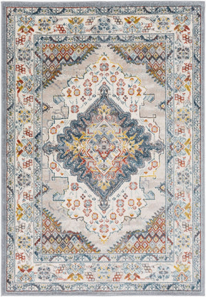 Livabliss Ankara Ottoman Inspired Polypropylene Area Rug with Medium Pile for Living Rooms Gray, Taupe 5'3" x 7' AKR2300-5373