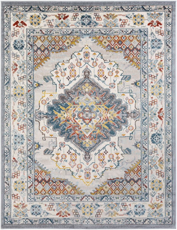 Livabliss Ankara Ottoman Inspired Polypropylene Area Rug with Medium Pile for Living Rooms Gray, Taupe 7'10" x 10'2" AKR2300-710103
