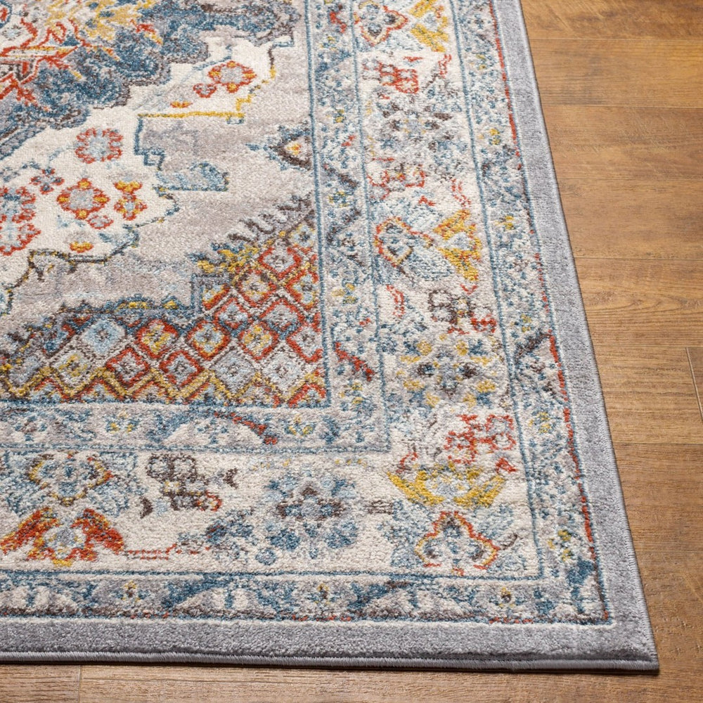 Livabliss Ankara Ottoman Inspired Polypropylene Area Rug with Medium Pile for Living Rooms Gray, Taupe 5'3" x 5'3" AKR2300-53RD
