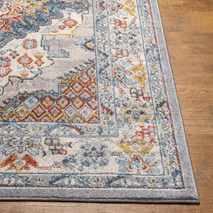 Livabliss Ankara Ottoman Inspired Polypropylene Area Rug with Medium Pile for Living Rooms Gray, Taupe 5'3" x 7' AKR2300-5373