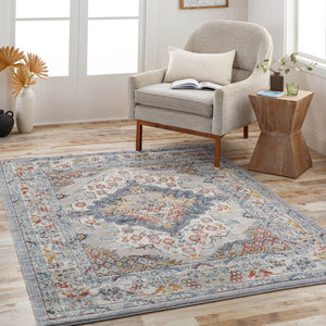 Livabliss Ankara Ottoman Inspired Polypropylene Area Rug with Medium Pile for Living Rooms Gray, Taupe 5'3" x 7' AKR2300-5373