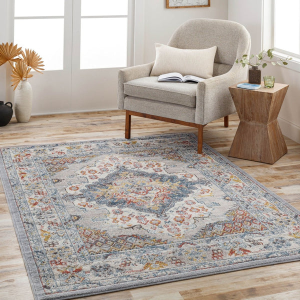 Livabliss Ankara Ottoman Inspired Polypropylene Area Rug with Medium Pile for Living Rooms Gray, Taupe 5'3" x 7' AKR2300-5373
