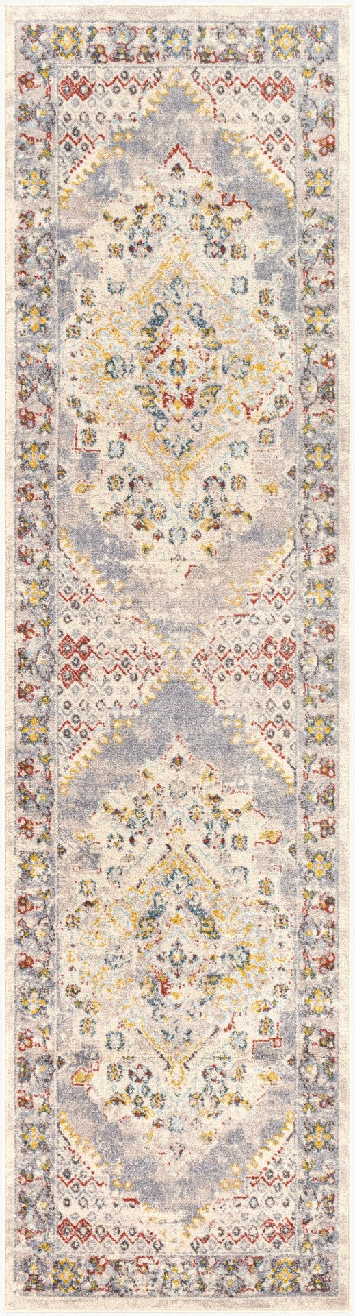 Livabliss Ankara Traditional Turkish Runner Rug Polypropylene Pile for Hallways and Entryways Taupe, Gray 2'7" x 10' AKR2301-2710