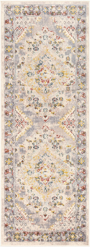 Livabliss Ankara Traditional Turkish Runner Rug Polypropylene Pile for Hallways and Entryways Taupe, Gray 2'7" x 7'3" AKR2301-2773