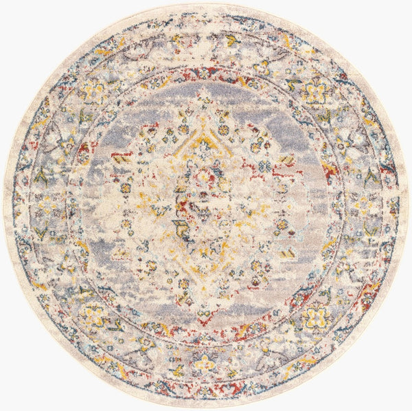 Livabliss Ankara Traditional Turkish Runner Rug Polypropylene Pile for Hallways and Entryways Taupe, Gray 5'3" x 5'3" AKR2301-53RD
