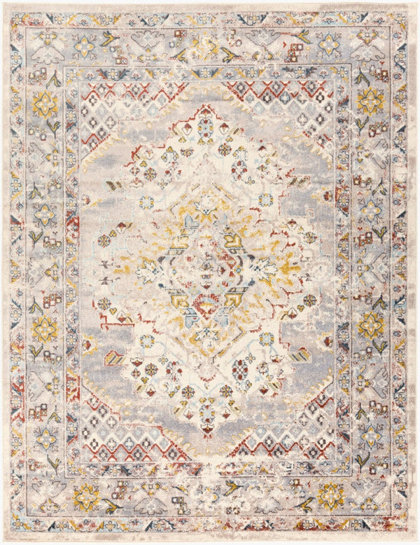 Livabliss Ankara Traditional Turkish Runner Rug Polypropylene Pile for Hallways and Entryways Taupe, Gray 7'10" x 10'2" AKR2301-710103