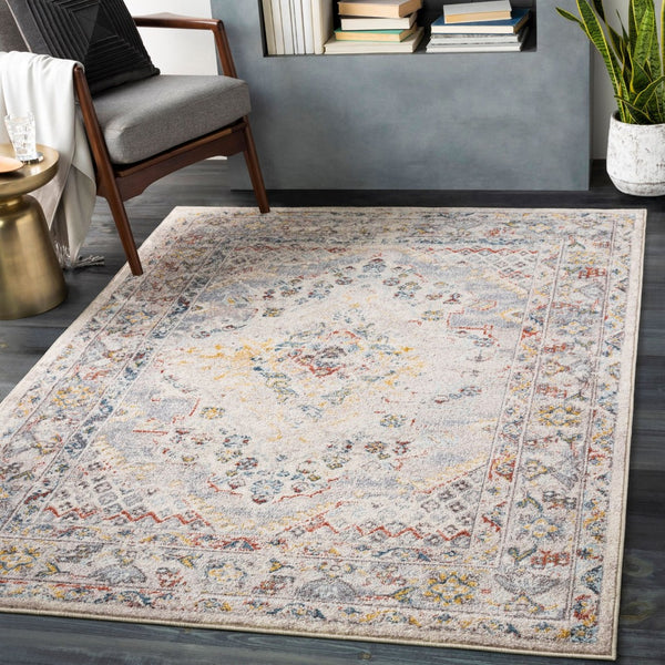 Livabliss Ankara Traditional Turkish Runner Rug Polypropylene Pile for Hallways and Entryways Taupe, Gray 7'10" x 10'2" AKR2301-710103