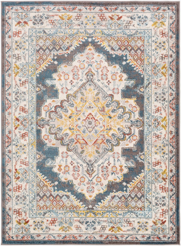 Livabliss Ankara Turkish Traditional Area Rug Polypropylene Medium Pile Living Room Accent Dark Brown, Gar 5'3" x 7' AKR2303-5373