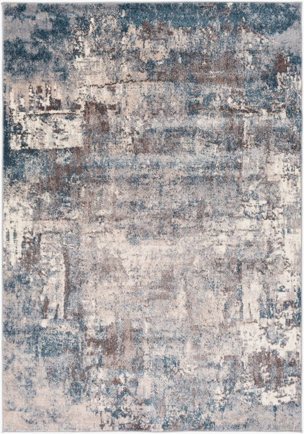 Livabliss Ankara Geometric Polypropylene Area Rug Woven in Turkey for Modern Entryways Dark Blue, Crea 2' x 2'11" AKR2307-23