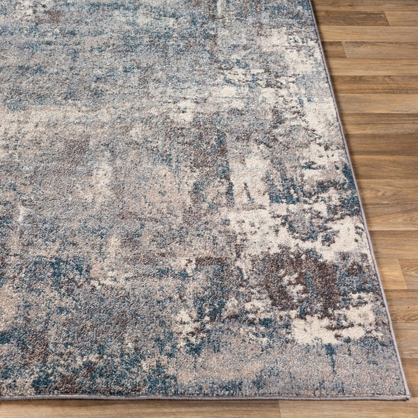 Livabliss Ankara Geometric Polypropylene Area Rug Woven in Turkey for Modern Entryways Dark Blue, Crea 2'7" x 7'3" AKR2307-2773