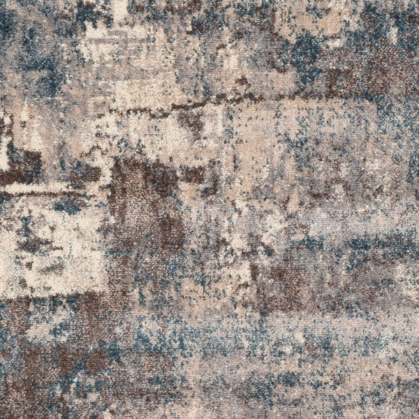 Livabliss Ankara Geometric Polypropylene Area Rug Woven in Turkey for Modern Entryways Dark Blue, Crea 2'7" x 7'3" AKR2307-2773