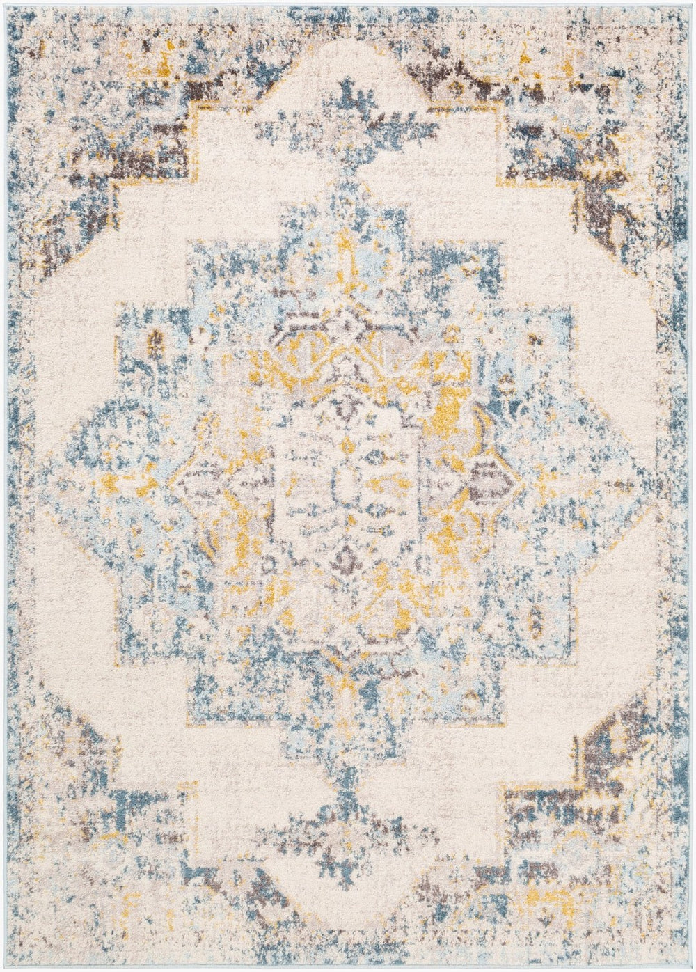 Livabliss Ankara Traditional Polypropylene Accent Rug Woven in Turkey for Entryways and Hallways Ice Blue, Mediu 8'10" x 12' AKR2309-81012