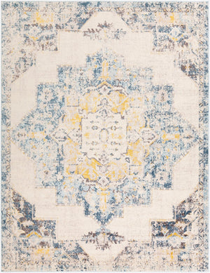Livabliss Ankara Traditional Polypropylene Accent Rug Woven in Turkey for Entryways and Hallways Ice Blue, Mediu 7'10" x 10'2" AKR2309-710103